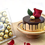 1 Kg Chocolate Delight Cake And 24 Pcs Ferrero Rocher