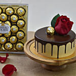 1 Kg Chocolate Delight Cake And 24 Pcs Ferrero Rocher