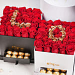 4 بوكسات ورود جوري أحمر وذهبي في بوكسات