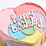 Colorful Heart Shaped Birthday Cake 8 Portion