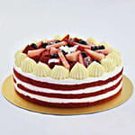 Red Velvet Cake With Fresh Fruit 16 Portion