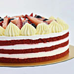 Red Velvet Cake With Fresh Fruit 16 Portion