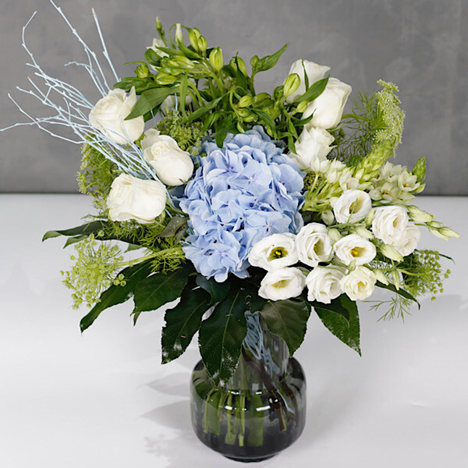 Online Baby bleu fresh flower bouquet Gift Delivery in Kuwait FNP