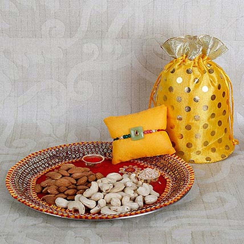 Rakhi with Dry Fruits Combo