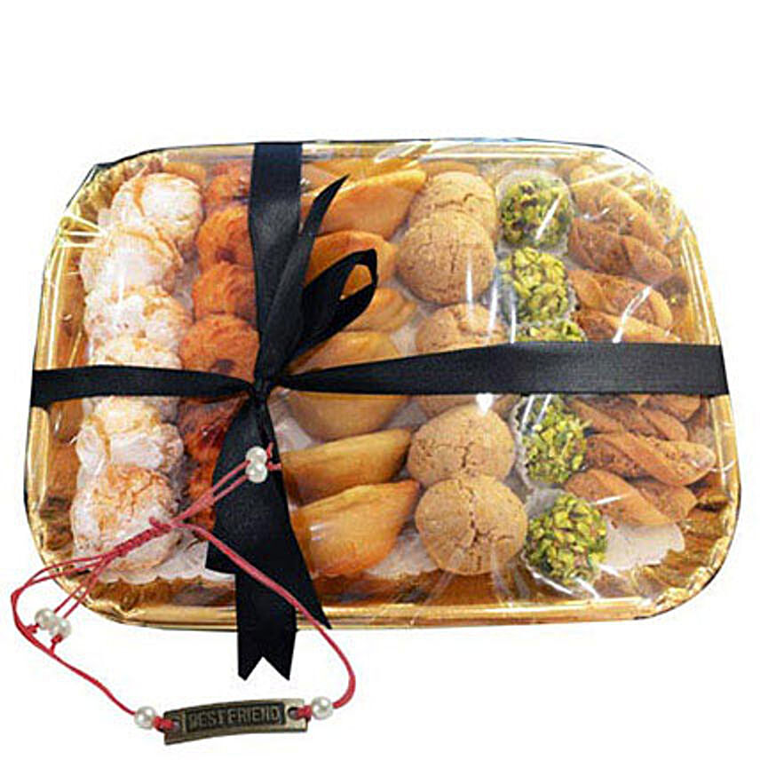 Deluxe Sweet N Savory Tray with Friendship Band
