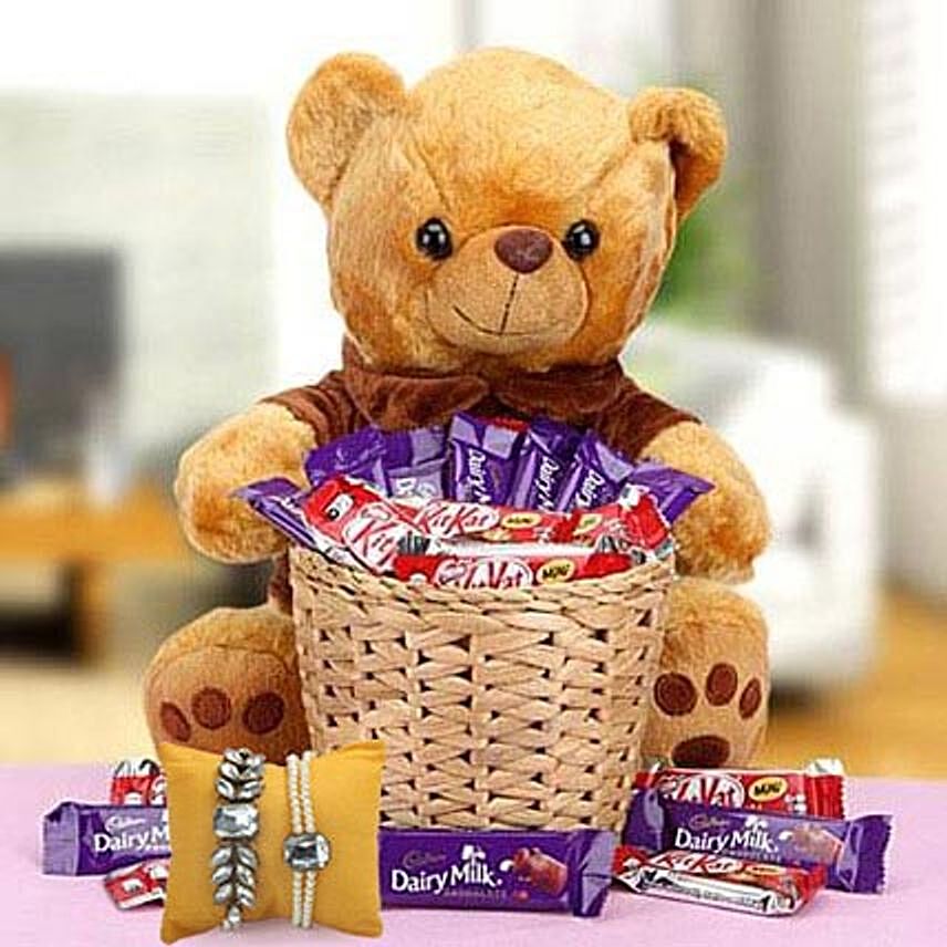 A Basket Loaded with Happiness with Rakhi