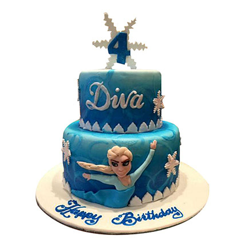 Elsa in Frozen Cake