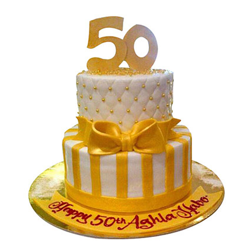 Gold Anniversary Cake