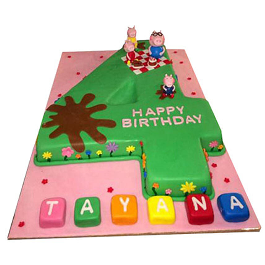 Peppa Pig Number Cake