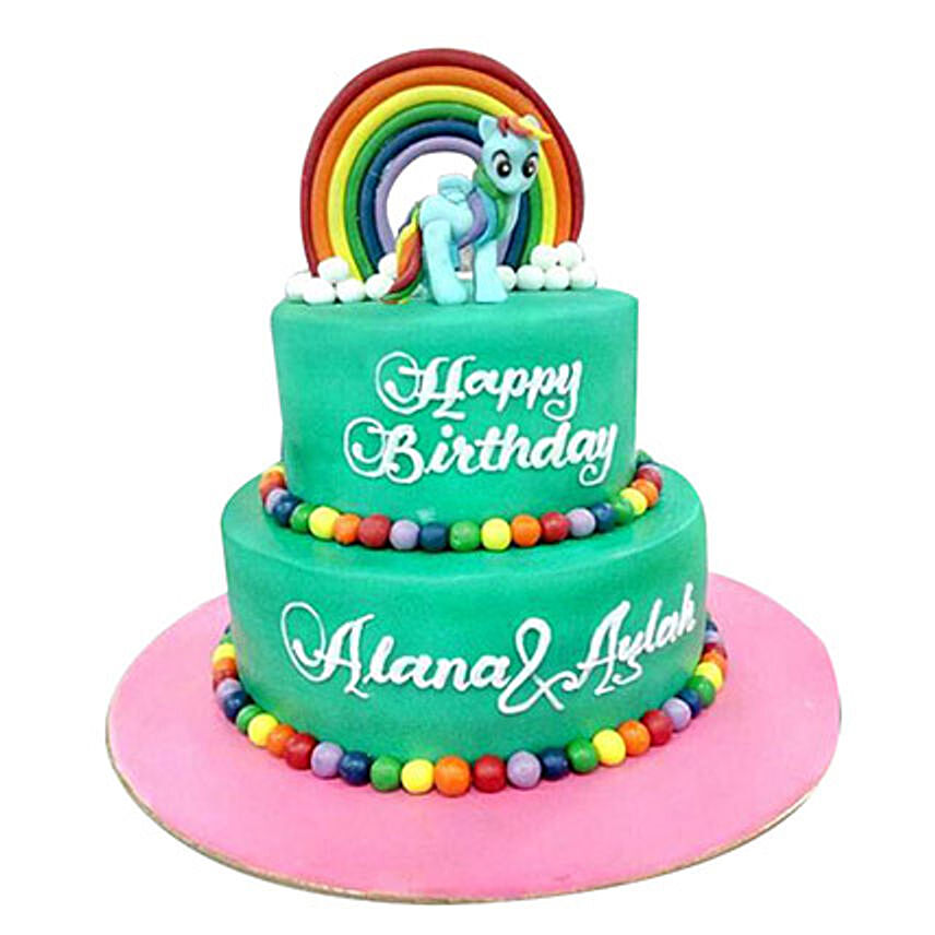 Pony N Rainbow Cake