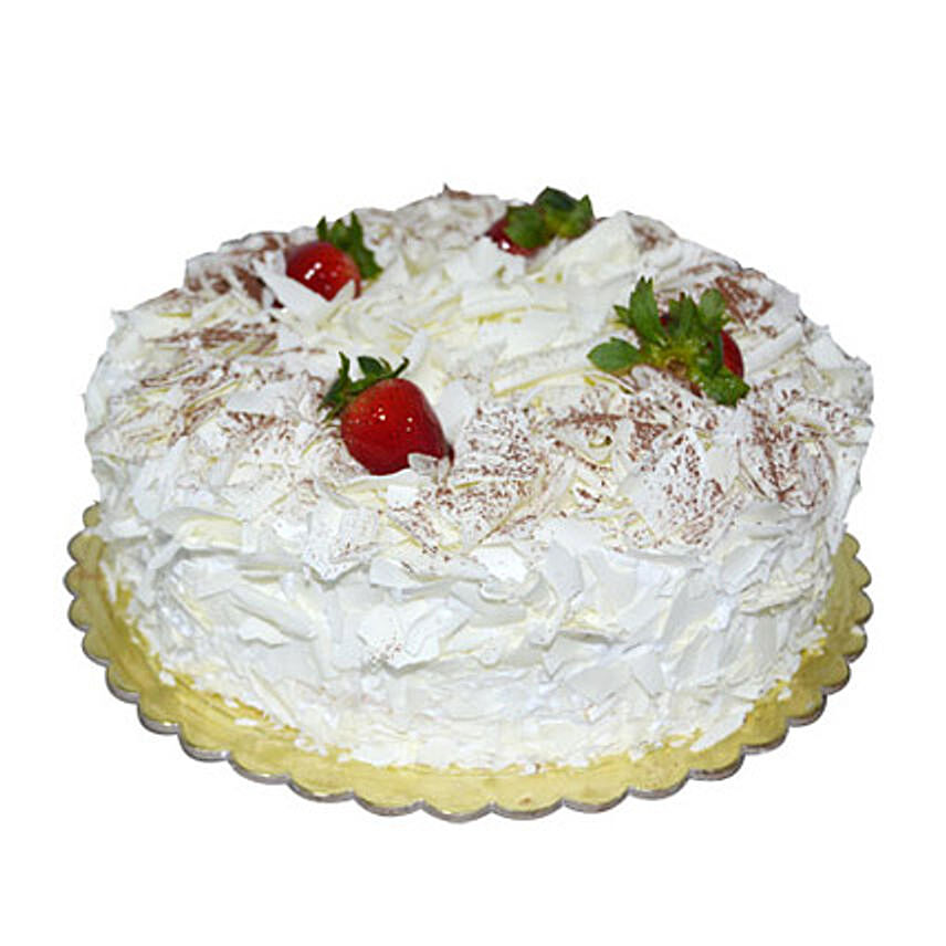 4 Portion Tempting White Forest Cake