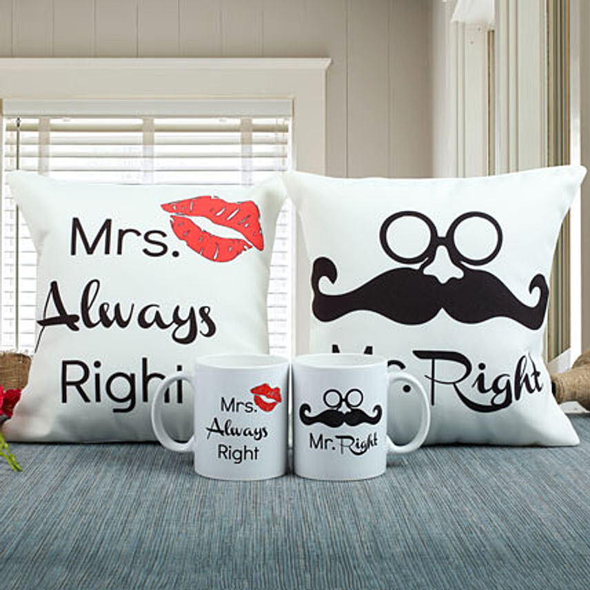 Always Right Cushion N Mug Combo