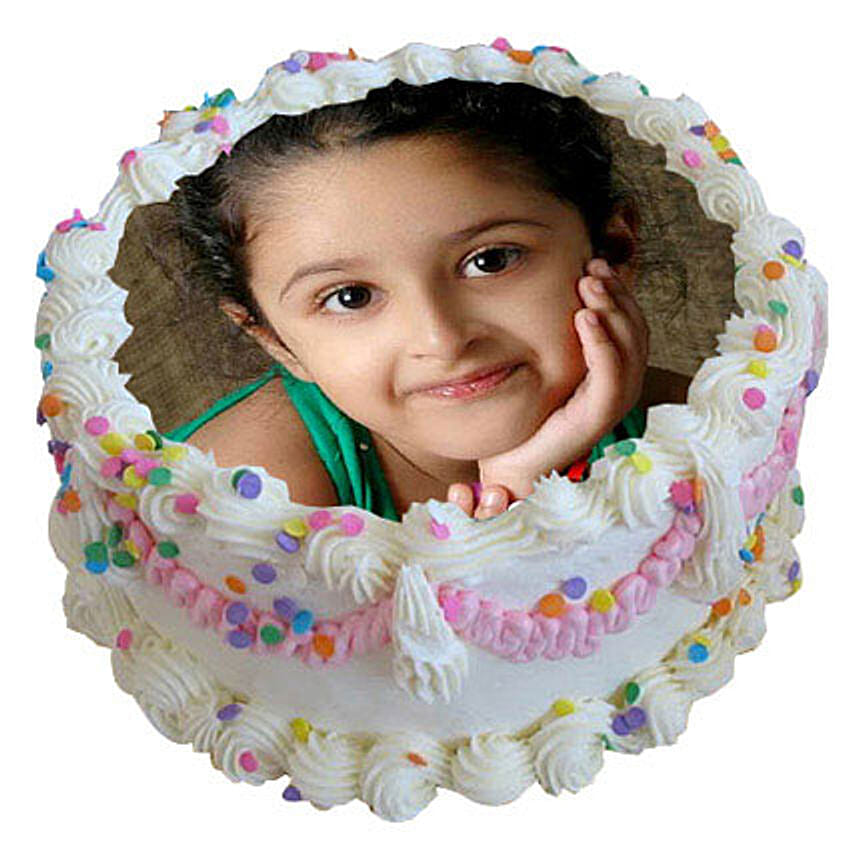 Dreamy Photo Cake Eggless 2 Kg Vanilla Cake