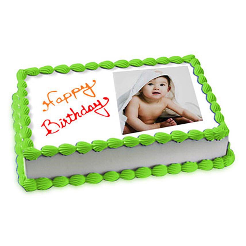 Welcoming Photo Cake Eggless 1 Kg Vanilla Cake