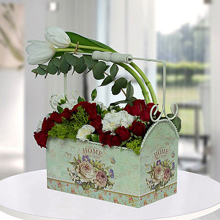Spectacular Flower Arrangement In A Designer Pot
