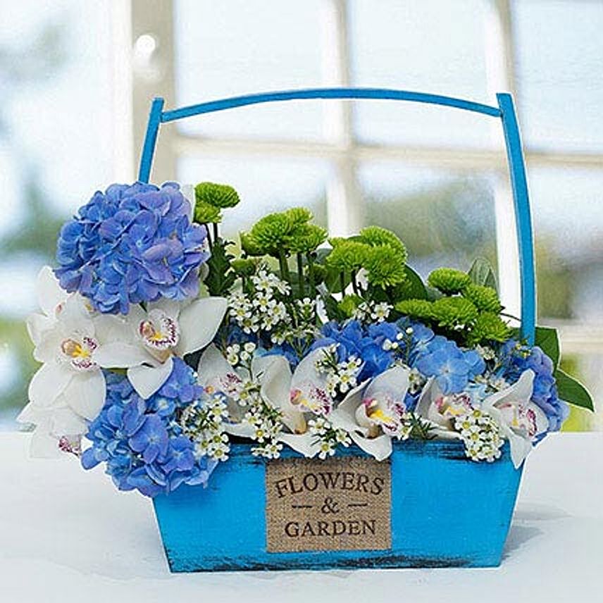 Graceful Flower Basket Arrangement