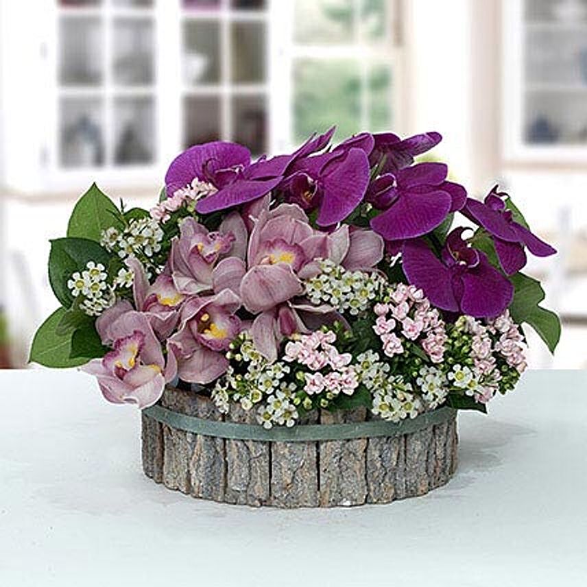 Impressive Pink N Purple Flower Arrangement