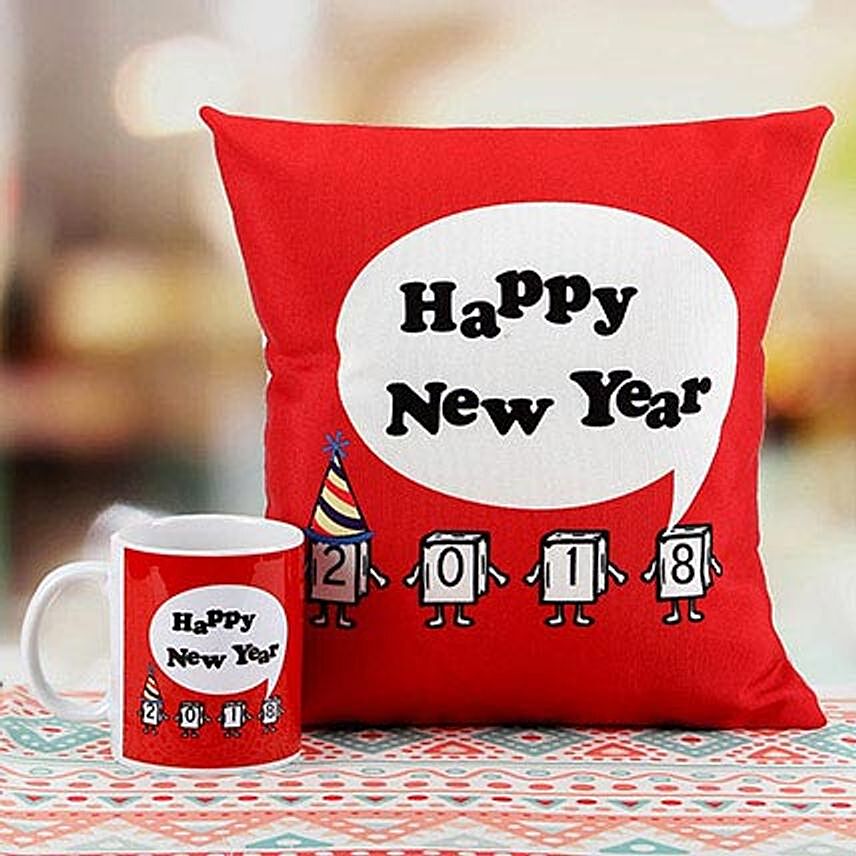 Year 2018 Mug N Cushion Combo