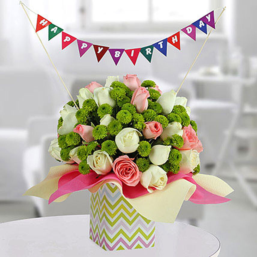 Colorful Birthday Flower Arrangement