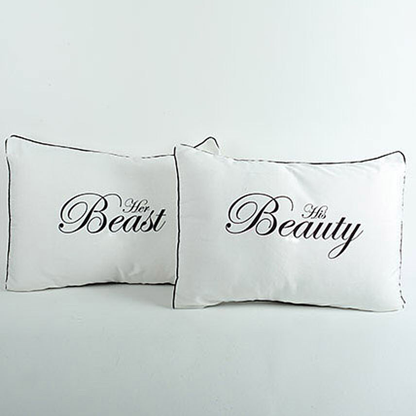 Beauty N Beast Pillow Covers