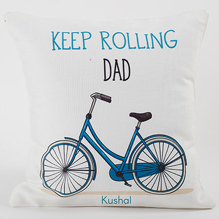 Keep Rolling Personalized Cushion