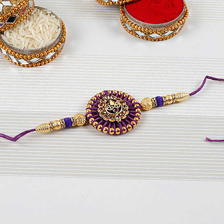 Embellished Purple Rakhi