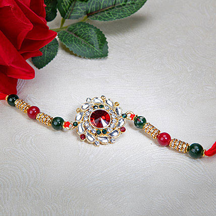 Charming Kundan Rakhi