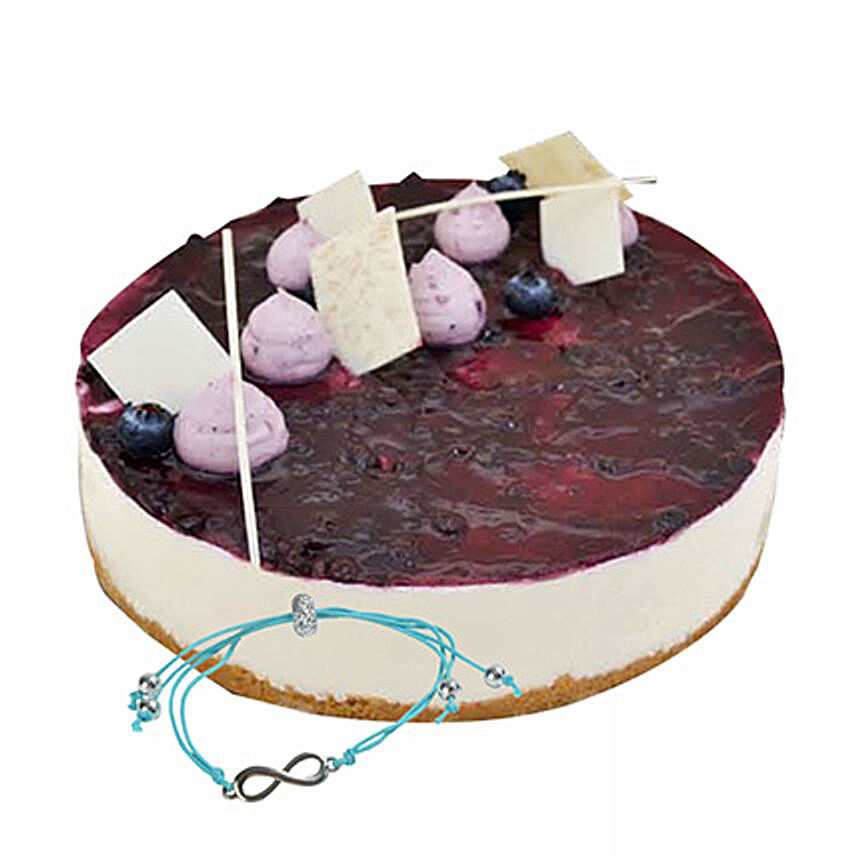 Blueberry Cheesecake with Friendship Band