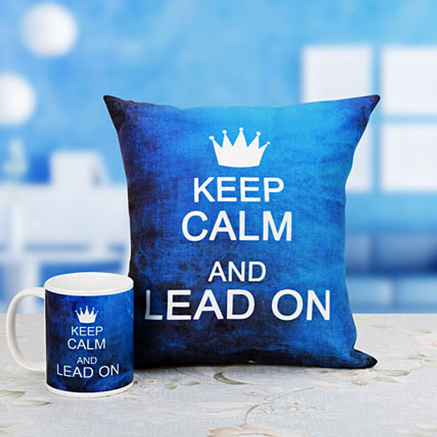 Keep Calm Cushion And Mug Combo