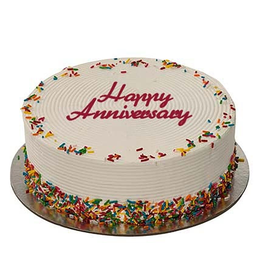 1Kg Eggless Rainbow Anniversary Cake