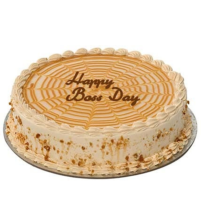 Half Kg Butterscotch Boss Day Cake