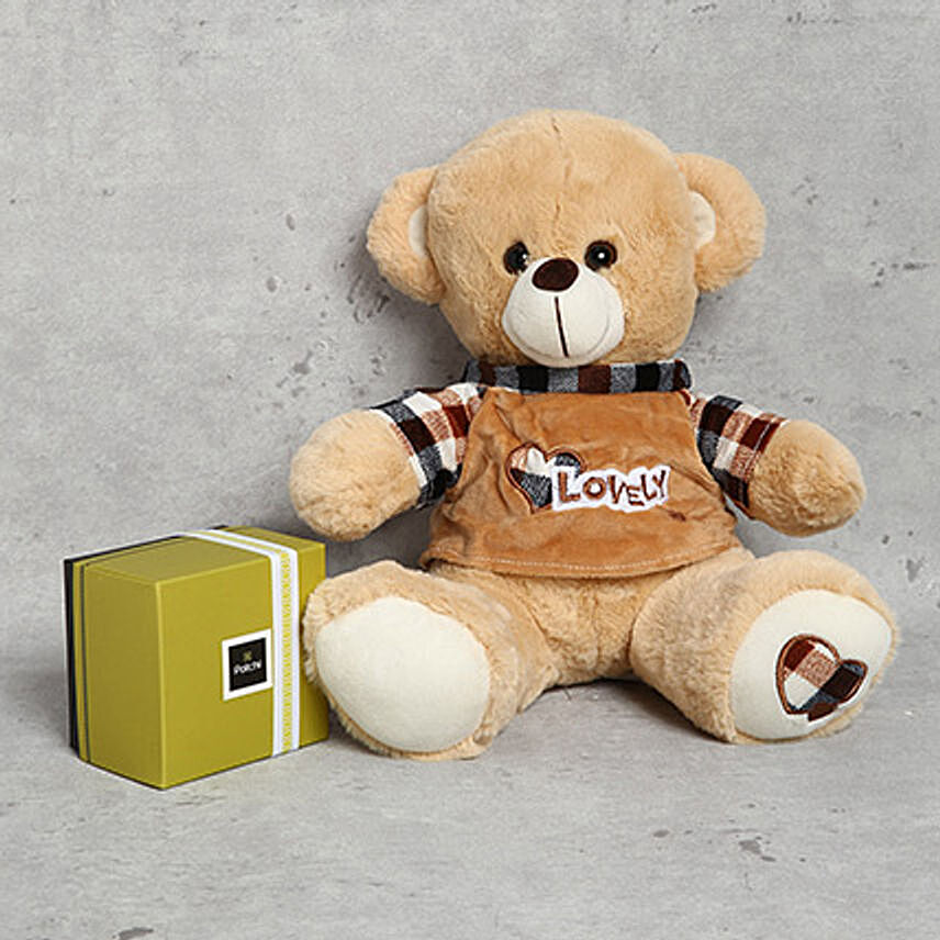 Godiva Chocolate Box and Adorable Teddy Bear Gift Set
