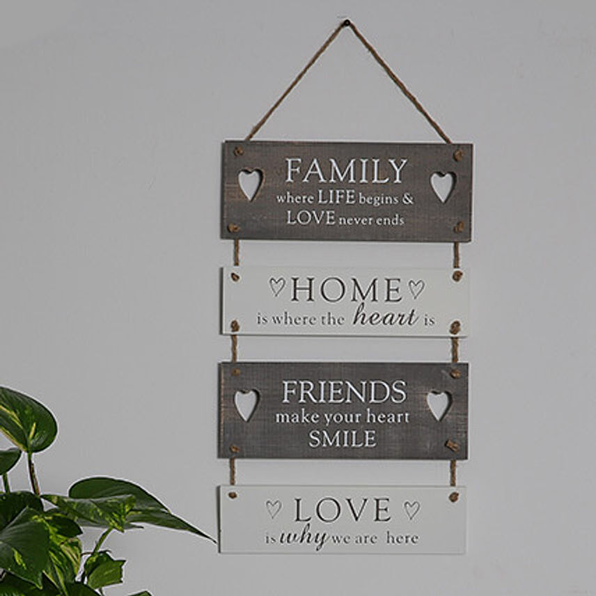 Family Home Friends and Love Wall Hanging