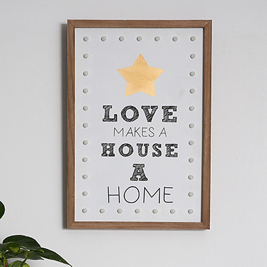 Love Makes a House a Home Wall Frame