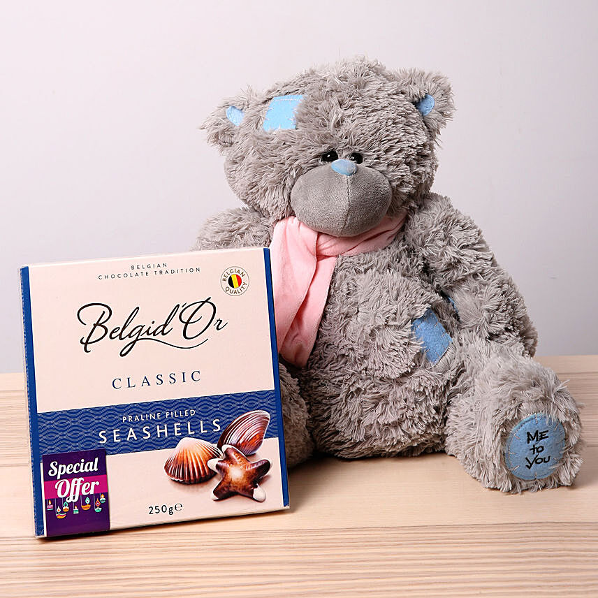 Soft Toy and Belgian Chocolate Combo