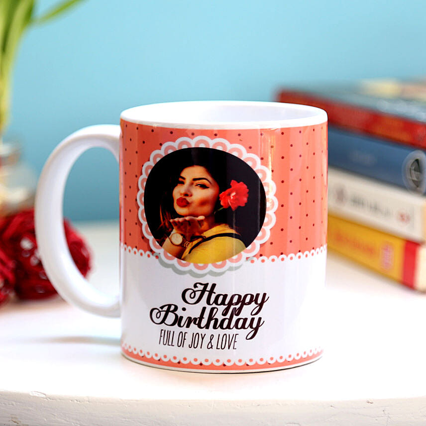 Personalised Joy and Love Birthday Mug