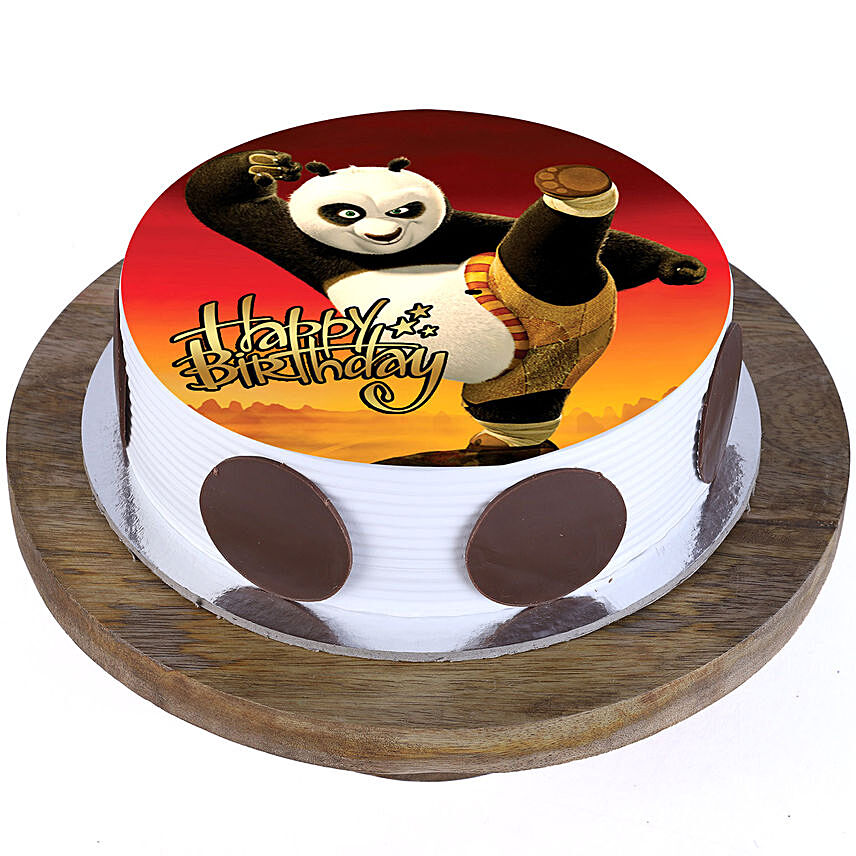 Kung Fu Panda Blackforest Cake 1 Kg Eggless
