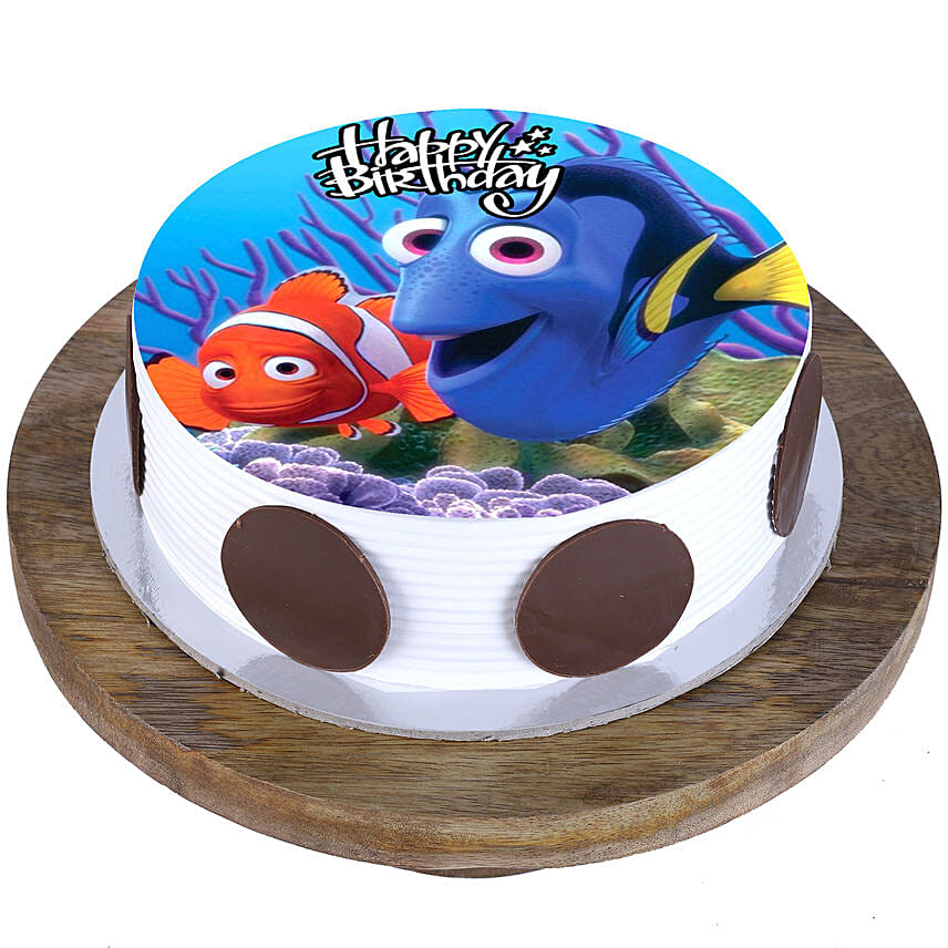 Finding Nemo Blackforest Cake 1 Kg Eggless