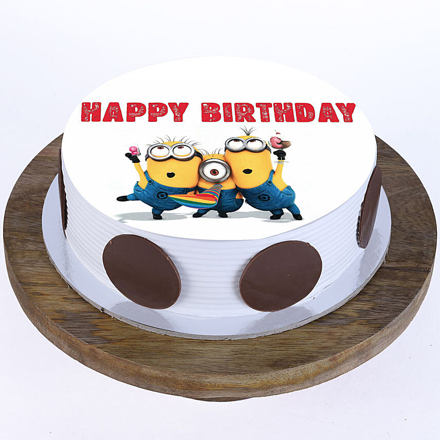 Minions Blackforest Cake 1 Kg Eggless