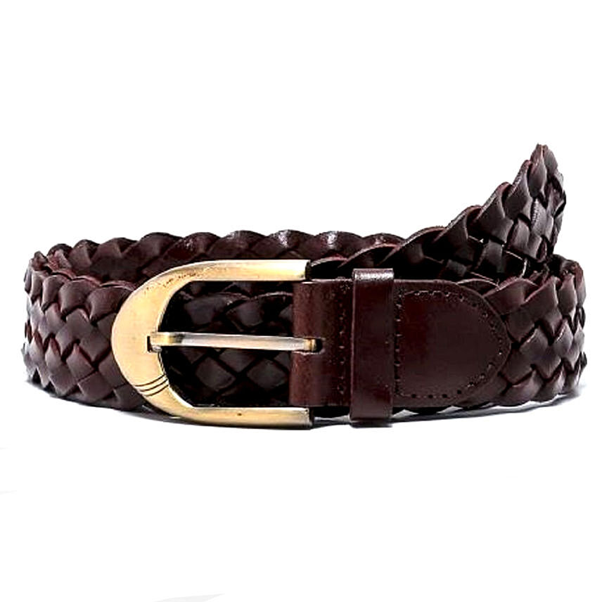 Copper Buckle Leather Belt