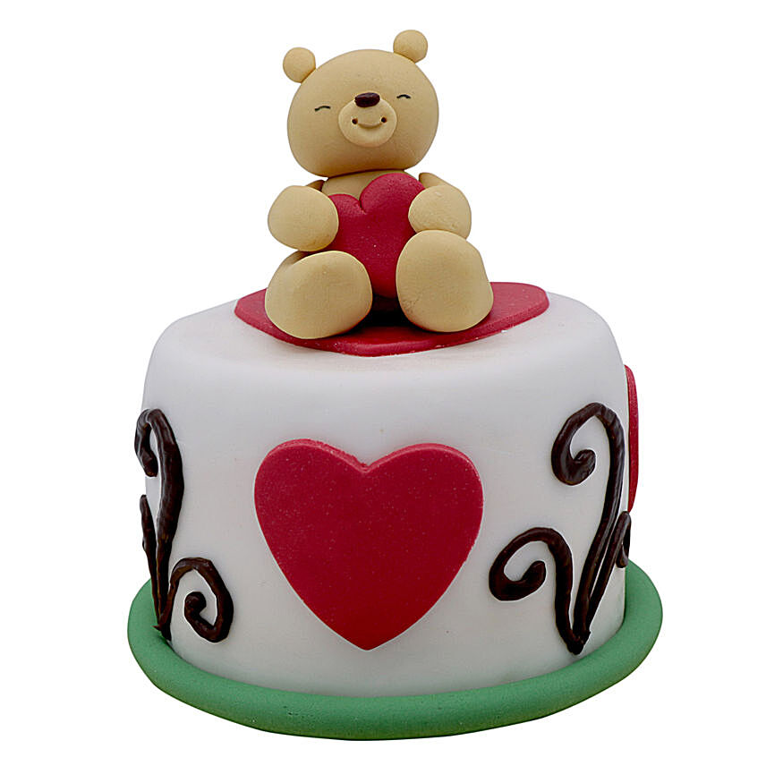 Teddy Cake For Valentines Day