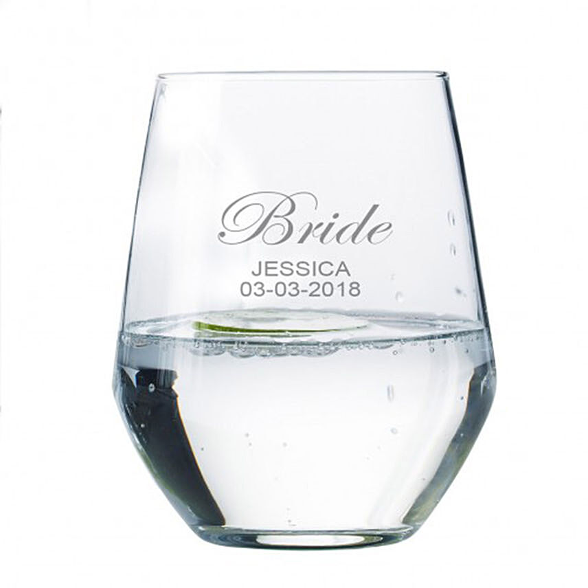 Personalised Bride Glass