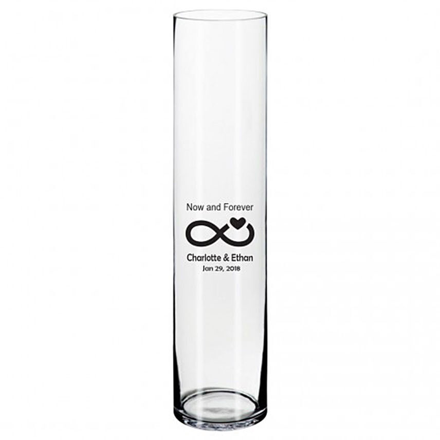 Personalised Now and Forever Infinity Vase