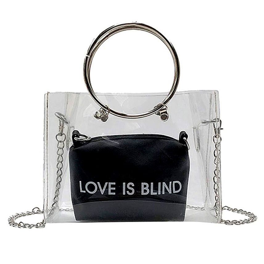 Love Is Blind Transparent Crossbody Bag