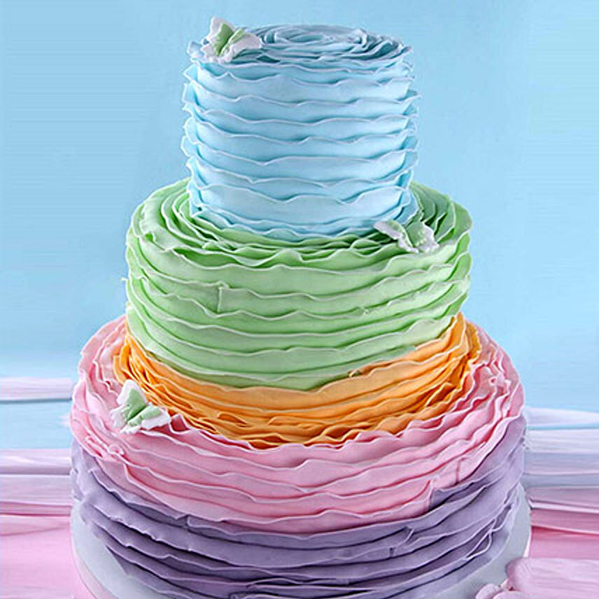 Colourful Layered Cake 9 Kg Vanilla Flavour