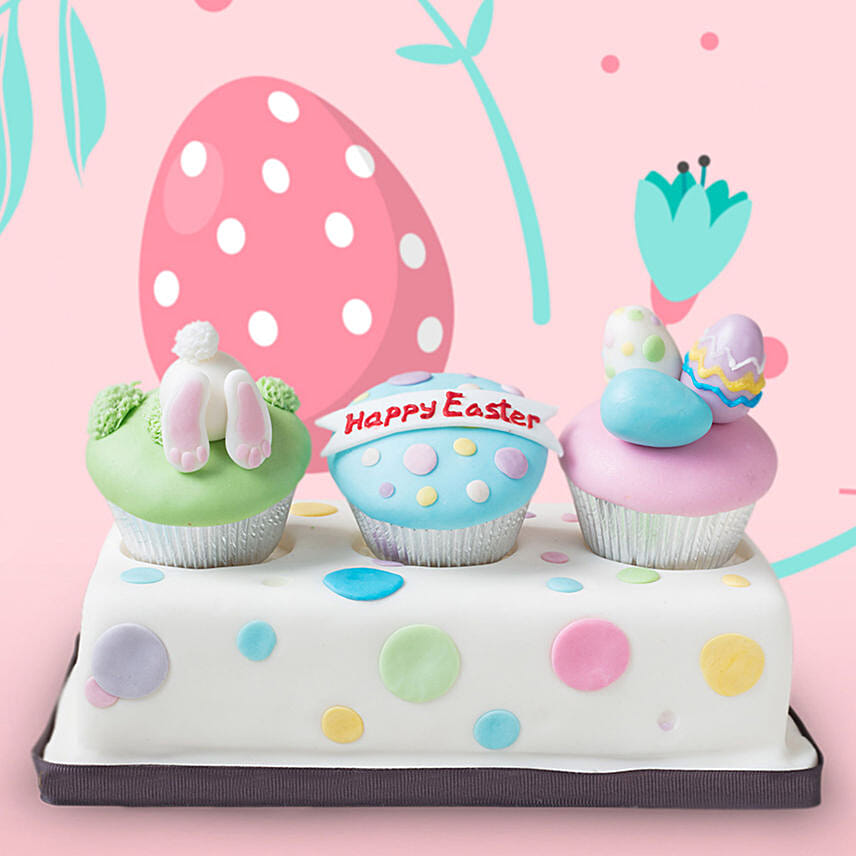 Belgian Chocolate Easter Cupcakes 3 Pcs