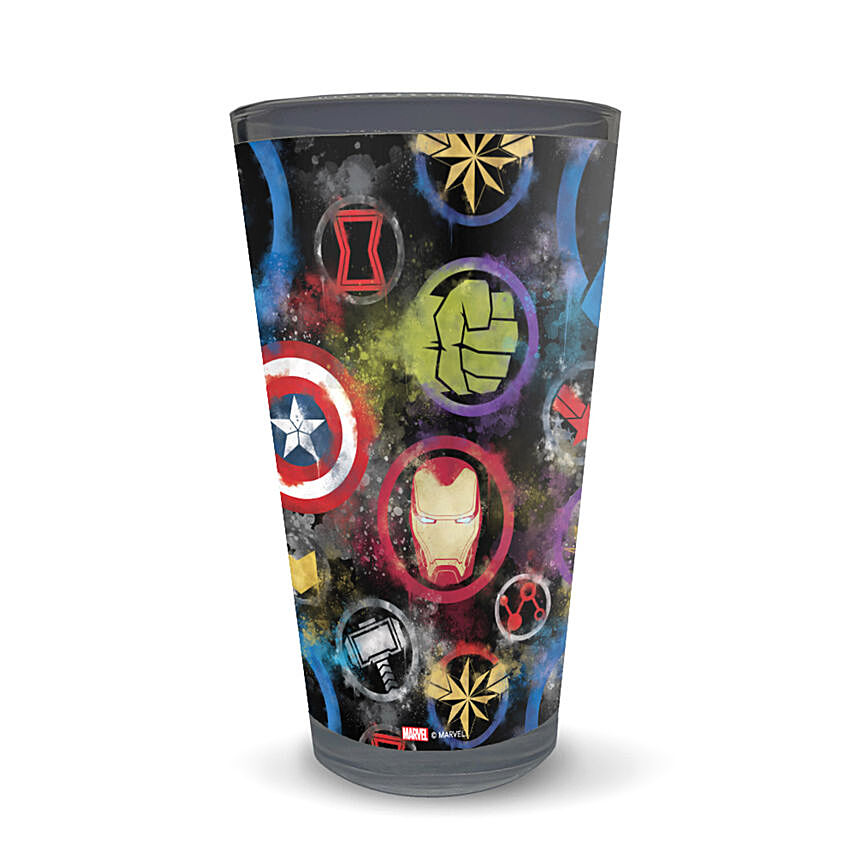 Marvel Avengers Logos Latte Glass