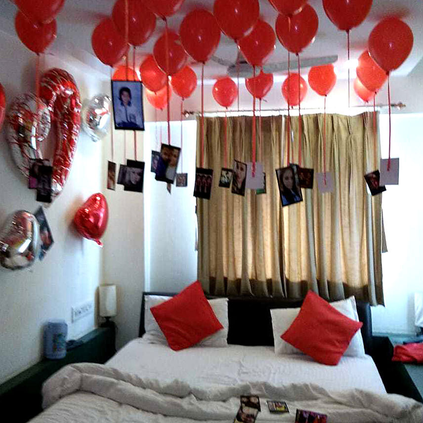 Personalised 25 Red Helium Balloons Decor