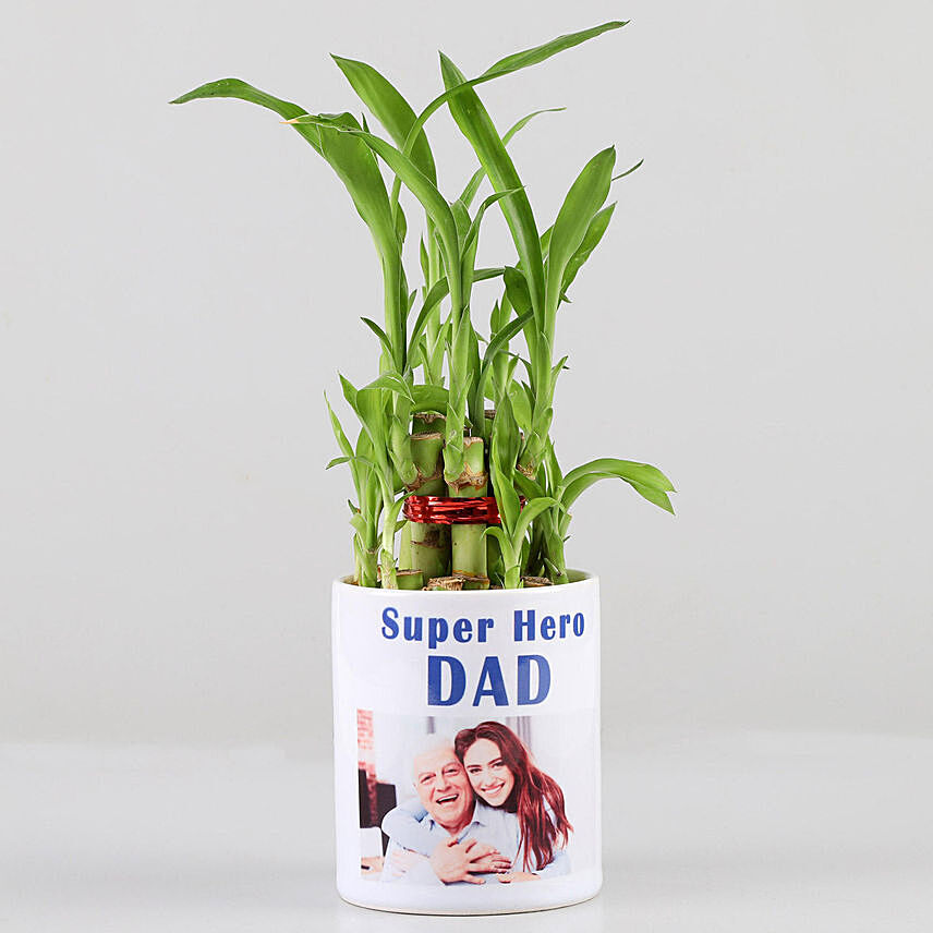 2 Layer Bamboo in Personalised Super Hero Dad Mug