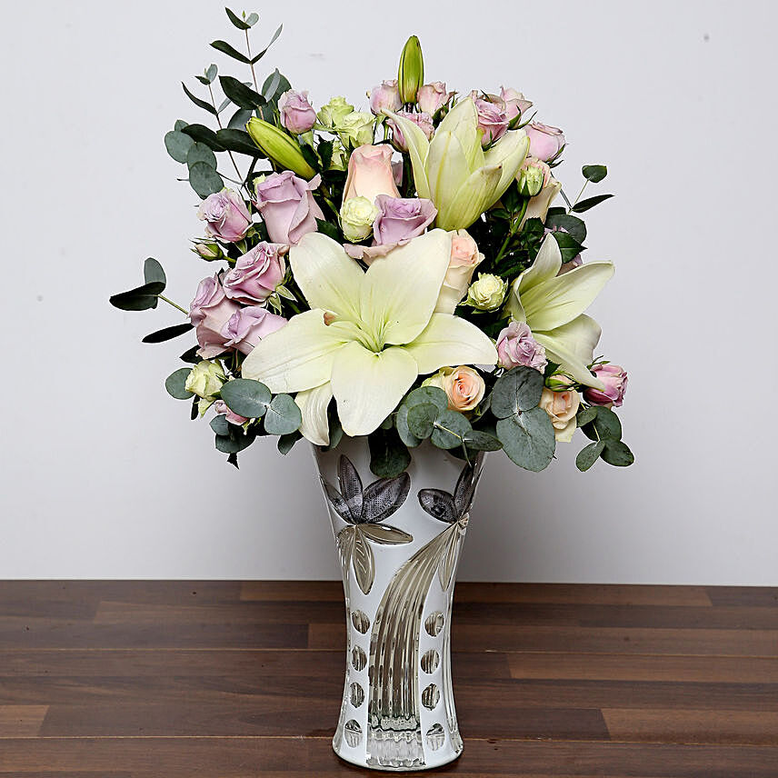 Mixed Delicate Flower Vase